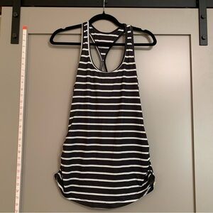 New Balance Women's Racerback Tank Top Active Wear Stretch Black and White Small